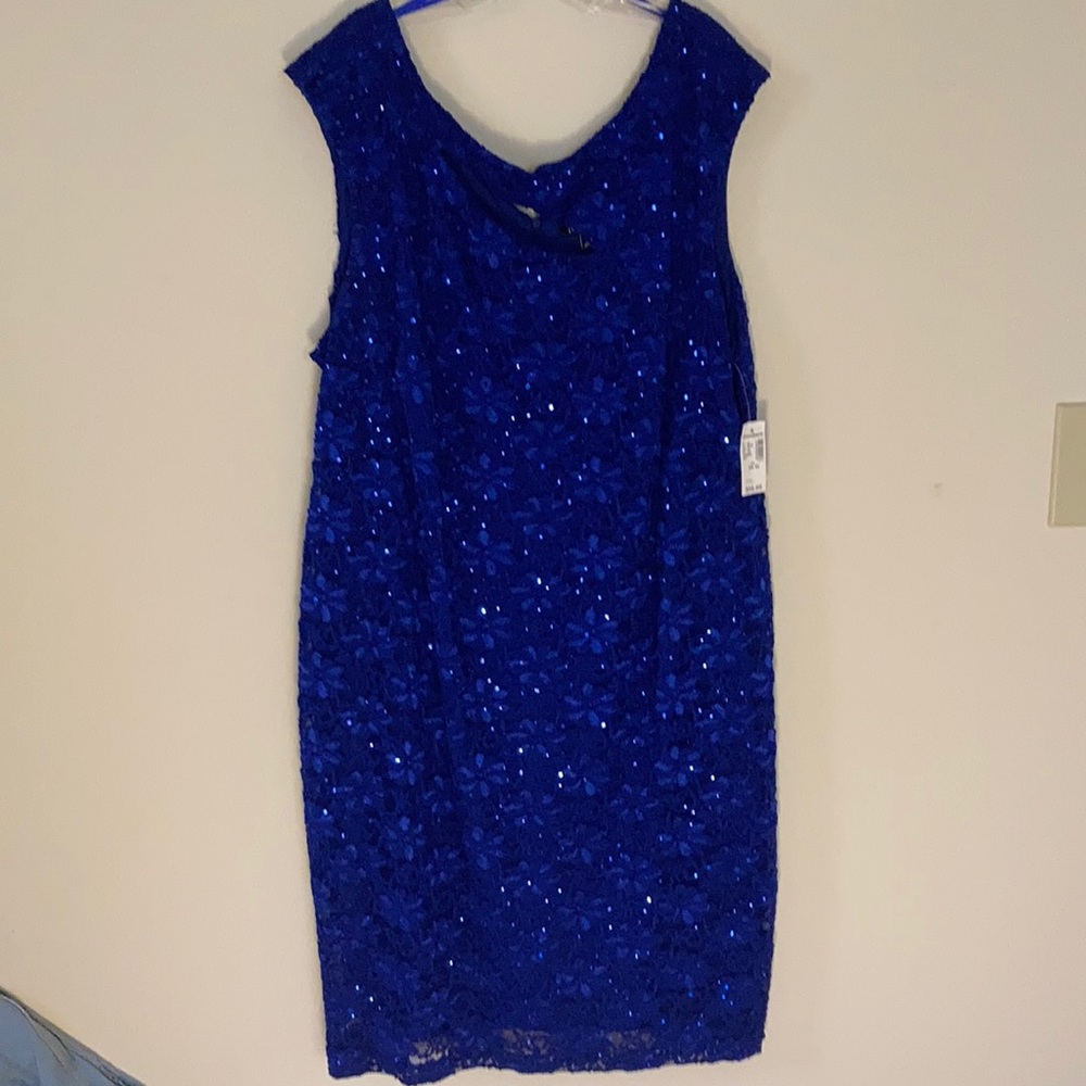 Blue sequin dress